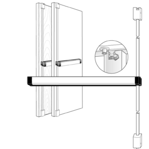 Adams Rite 8122-36 SVR Exit Device. Dark Bronze Anodized Finish