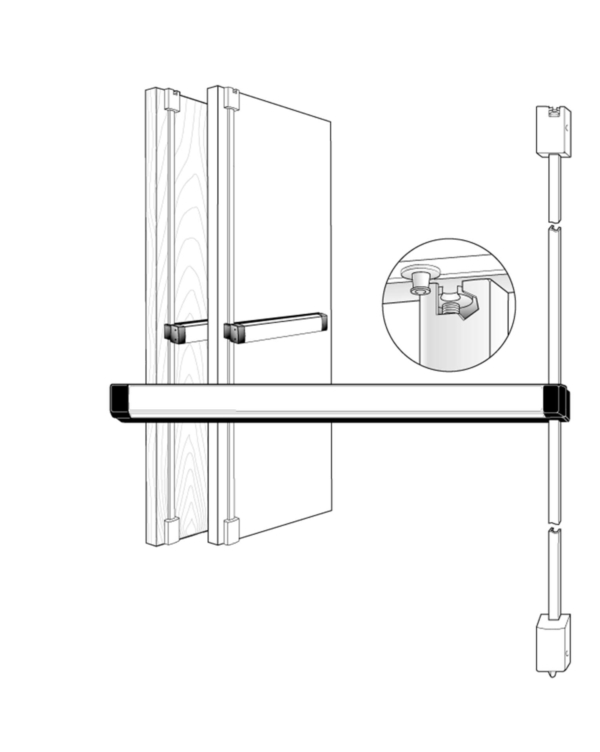 Adams Rite 8122MLR36 SVR Exit Device- Electrified