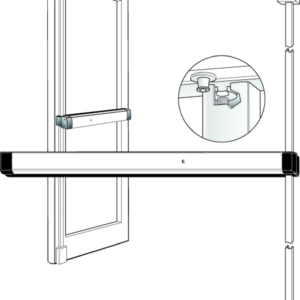 Adams Rite 8211-42 SVR Exit Device. Clear Anodized Finish