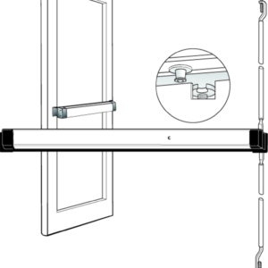 Adams Rite 8611-48 CVR Exit Device. Clear Anodized Finish