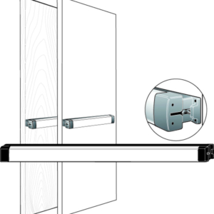 Adams Rite 8702MLR36 Rim Exit Device. Electrified