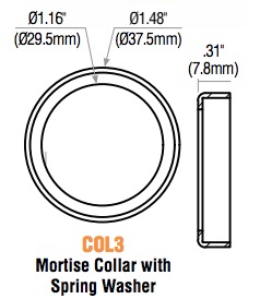 GMS Collar with Spring Washer. US26D Finish