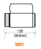 GMS Knob/Lever Keyed Cylinder. Yale 8 Keyway. US26D Finish. Keyed Different