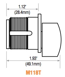 GMS Mortise T-Turn Cylinder - US3 Finish AR Cam