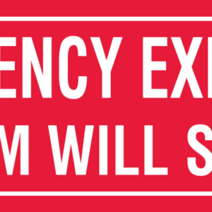 Detex Door Warning Sign - Exit Devices