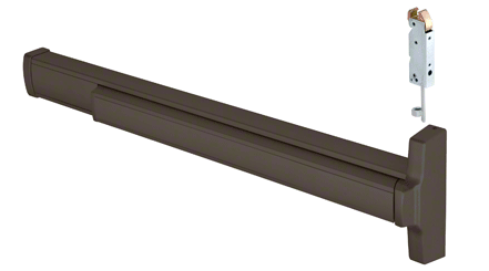 C.R. Laurence Rim Latch Panic Exit Device Right Hand Reverse Bevel with 'C' Strike C.R. Laurence Rim Latch Panic Exit Device Right Hand Reverse Bevel with 'C' Strike