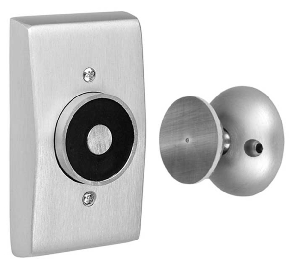 ABH 2100 Electromagnetic Door Holder Recessed Wall Mount Satin Stainless Steel
