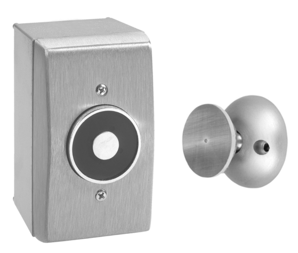 ABH 2300 Electromagnetic Door Holder Recessed Wall Mount Satin Stainless Steel