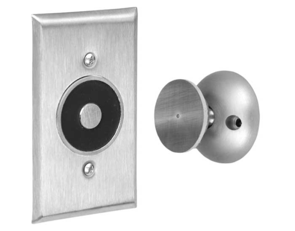 ABH 2400 Electromagnetic Door Holder Recessed Wall Mount Satin Stainless Steel