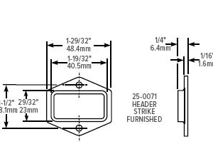 Adams Rite 25-0071 Header Strike