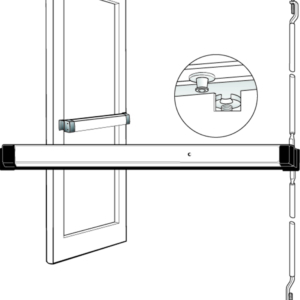 Adams Rite 8633MLR42 CVR Exit Device. Electrified