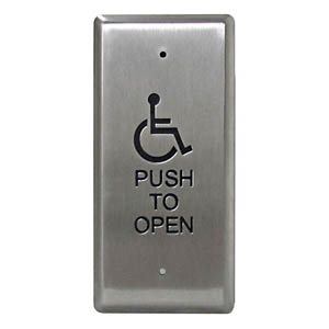 Camden Door Controls CM-25/4 Narrow Push Plate Switch