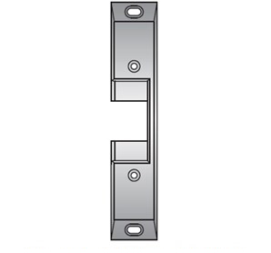 HES 783S Faceplate Option used with Hes 7000 series electric strikes on rim exit devices in metal jambs. Will accept a pullman latch with a maximum throw of 3/4".