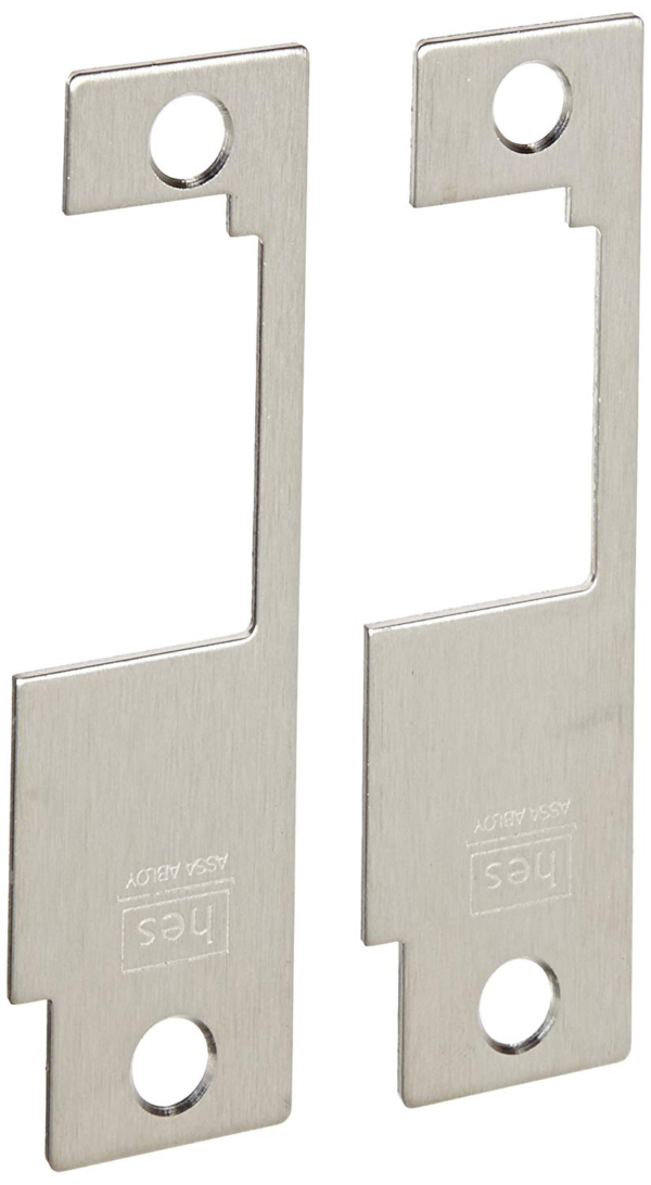 HES Faceplate Option 852K for 8500 series electric strikes, Satin Stainless Steel finish