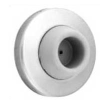 Solid Brass Concave Wall Stop Satin Chrome 26D Finish w/ mounting screw 