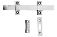 IVES 8 inch steel surface bolt. Bolt has 1-3/16" throw for maximum security.