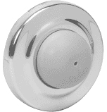 IVES Solid Brass Wall Stop, satin stainless steel. 2 1/4" round