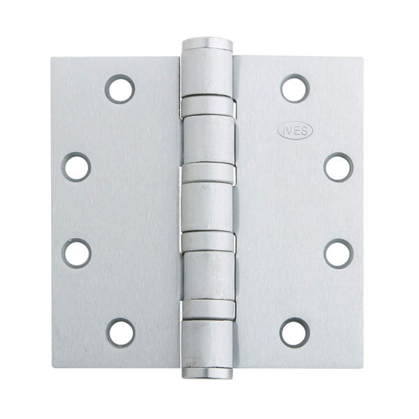 IVES 5BB1 4.5" x 4" 630, Five Knuckle Ball Bearing Standard Weight Full Mortise Butt Hinge with non removable pin.