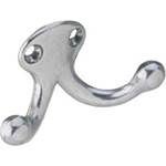 IVES 582 A92 Compact Double Hook in Aluminum Clear Coat Finish