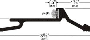 Pemko2005AV 48" Latching Panic Saddle Threshold