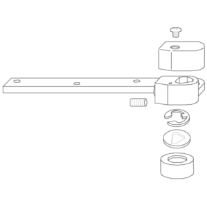 Rixson 252050 3/4" LH Offset Arm Package