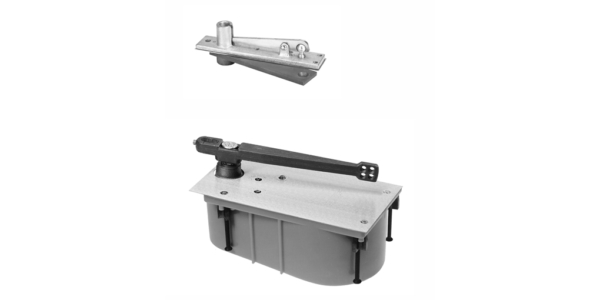 Rixson PH28 90 SHO LH, Center Hung Sealed Floor Closer with Selective Hold Open feature, Satin Chrome Plated
