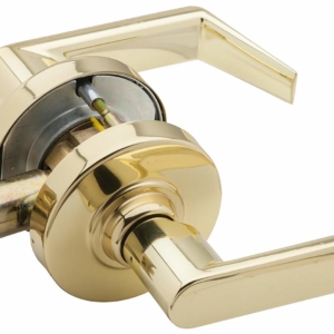 Schlage ND10S RHO 605 Heavy Duty Passage Lever Set - RHO Lever, Bright Brass