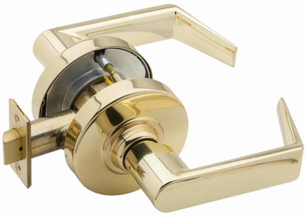 Schlage ND10S RHO 605 Heavy Duty Passage Lever Set - RHO Lever, Bright Brass