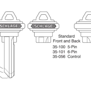 Schlage 35-101-EF Key Blank six pin