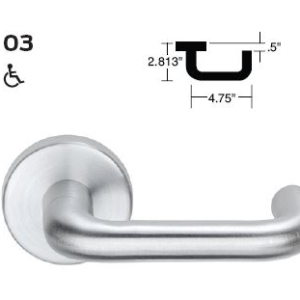 Schlage L0170 03A Single Dummy Trim, Satin Chrome Finish