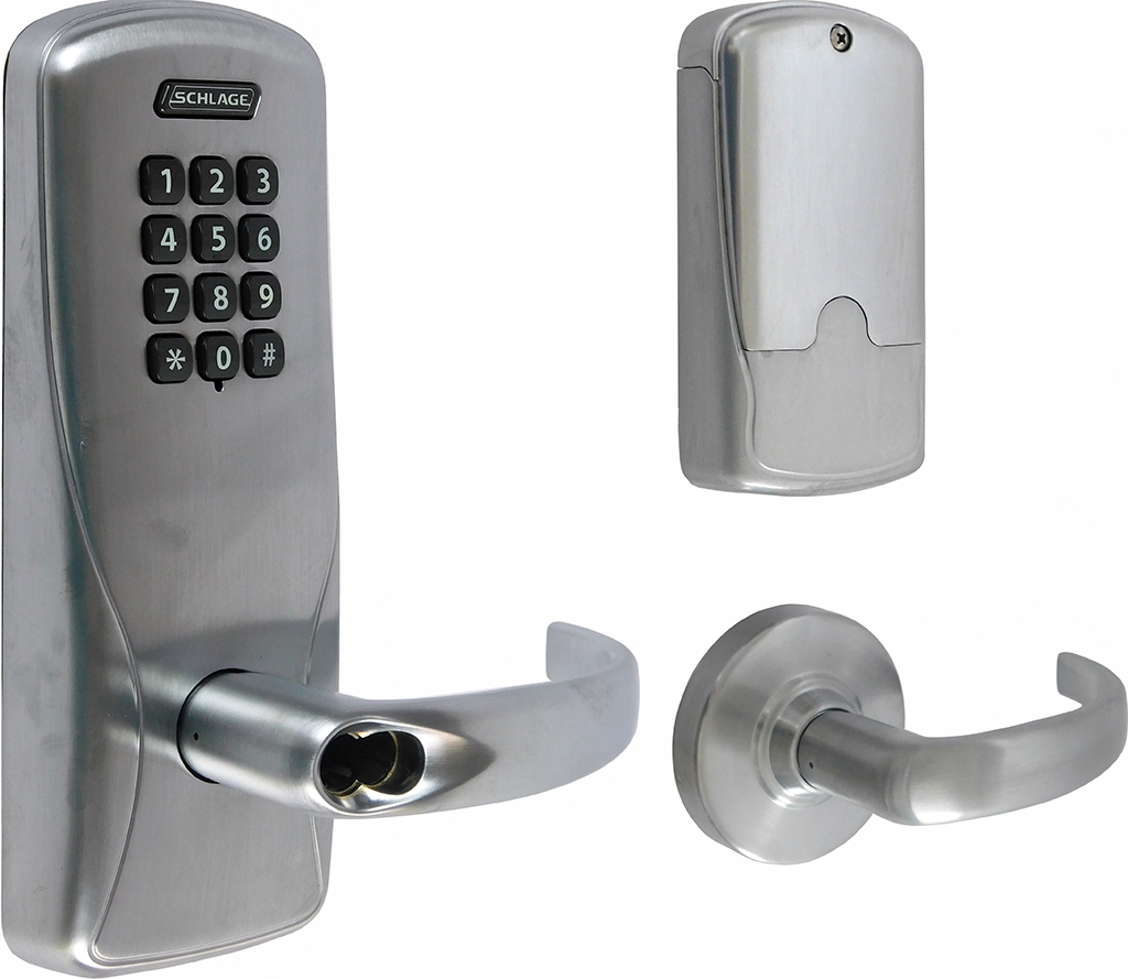Schlage CO100 CY70KP Electronic Keypad Lock w/ Core, Sparta Lever, Satin  Chrome