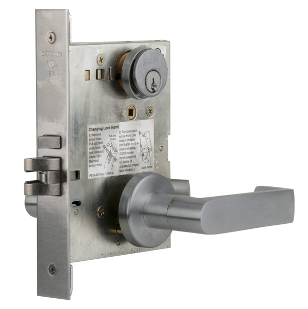 Schlage L9070P 06A 626 Mortise Lock with C keyway for Classroom