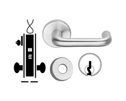 Schlage L9092PEU-03A C keyway, mortise lock, satin chrome