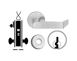 Schlage L9092PEU-06A C keyway, mortise lock, satin chrome