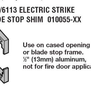 Von Duprin Shim for 6111/6113 Electric Strikes