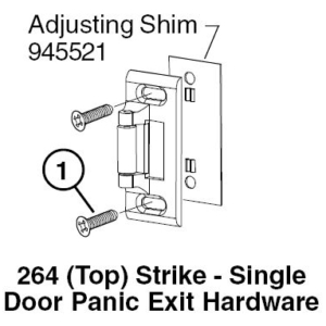 Von Duprin 264 US19 Rim/Vertical Rod Top Strike